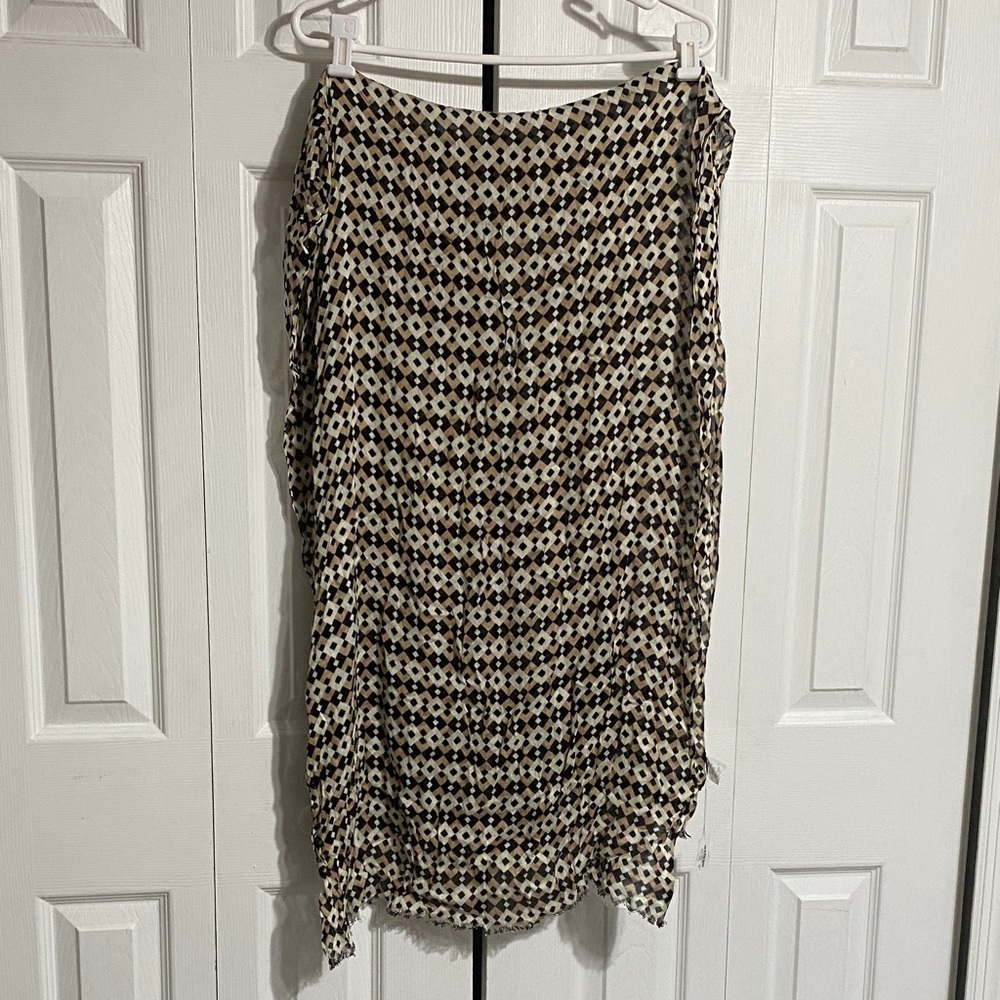 J Crew black tan & cream lightweight NWT scarf